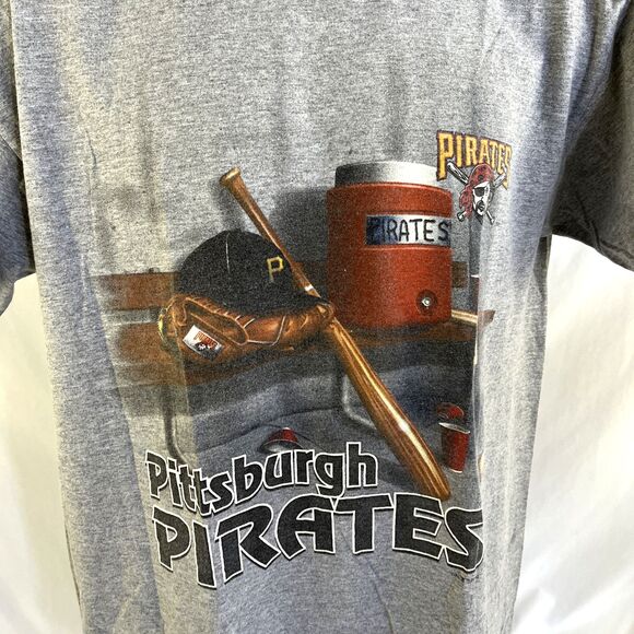 Vintage Y2K 2000 True Fan Pittsburgh Pirates Graphic T-Shirt Sz L - Picture 2 of 8